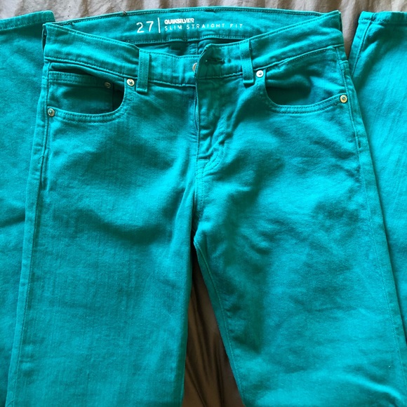 Turquoise Quiksilver Jean Pants - Picture 3 of 8